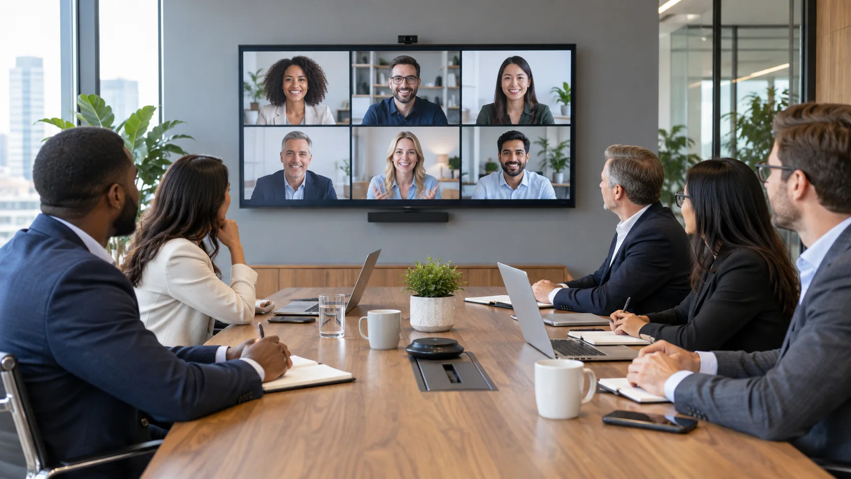 Modern video conferencing and remote participation setup