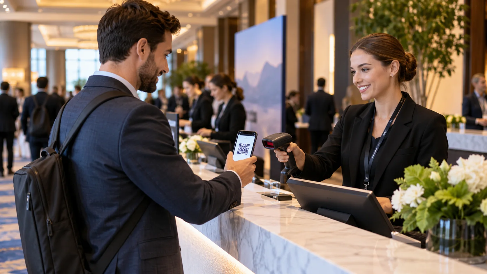 QR registration and event check-in experience