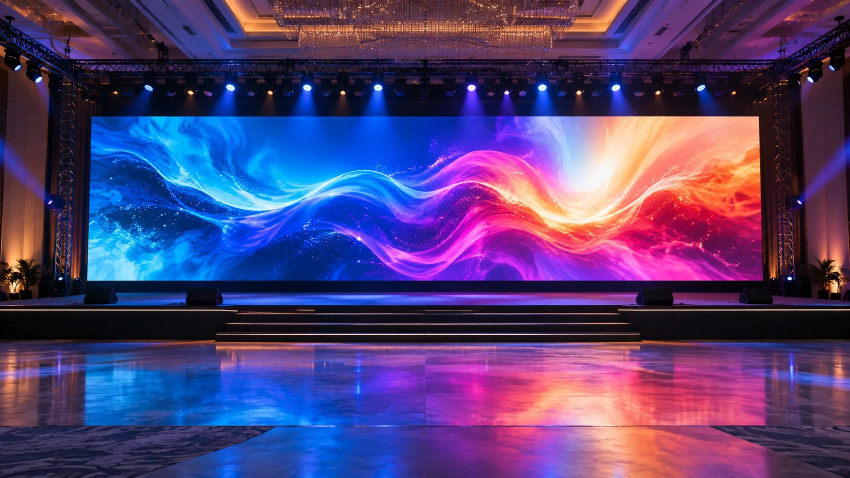 Large format LED wall at an event