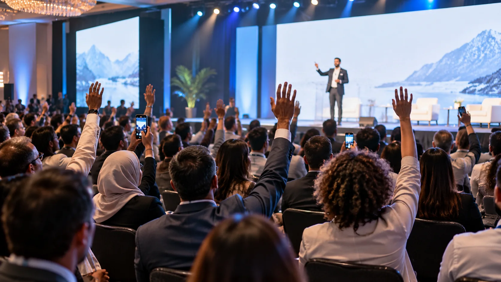 Corporate audience engagement at a premium event by Evoqra Events Media