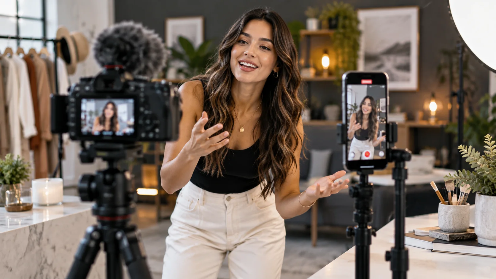 Social media reels and content creation workflow