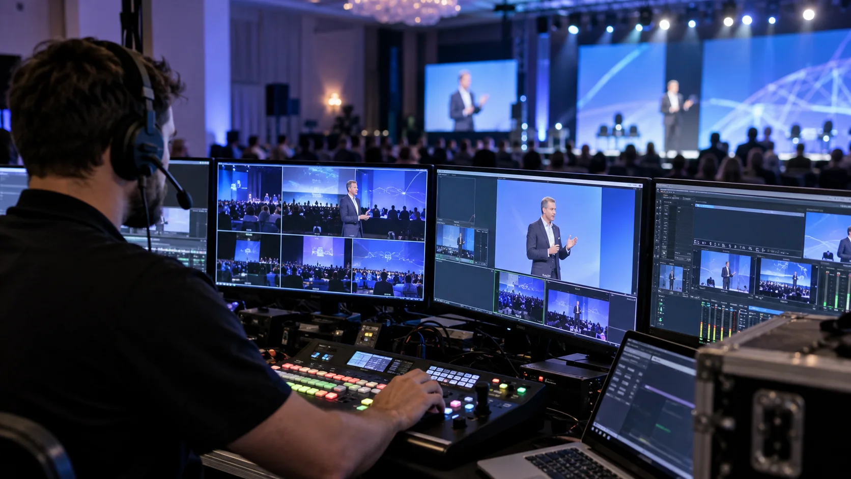 Backstage event operations and show coordination