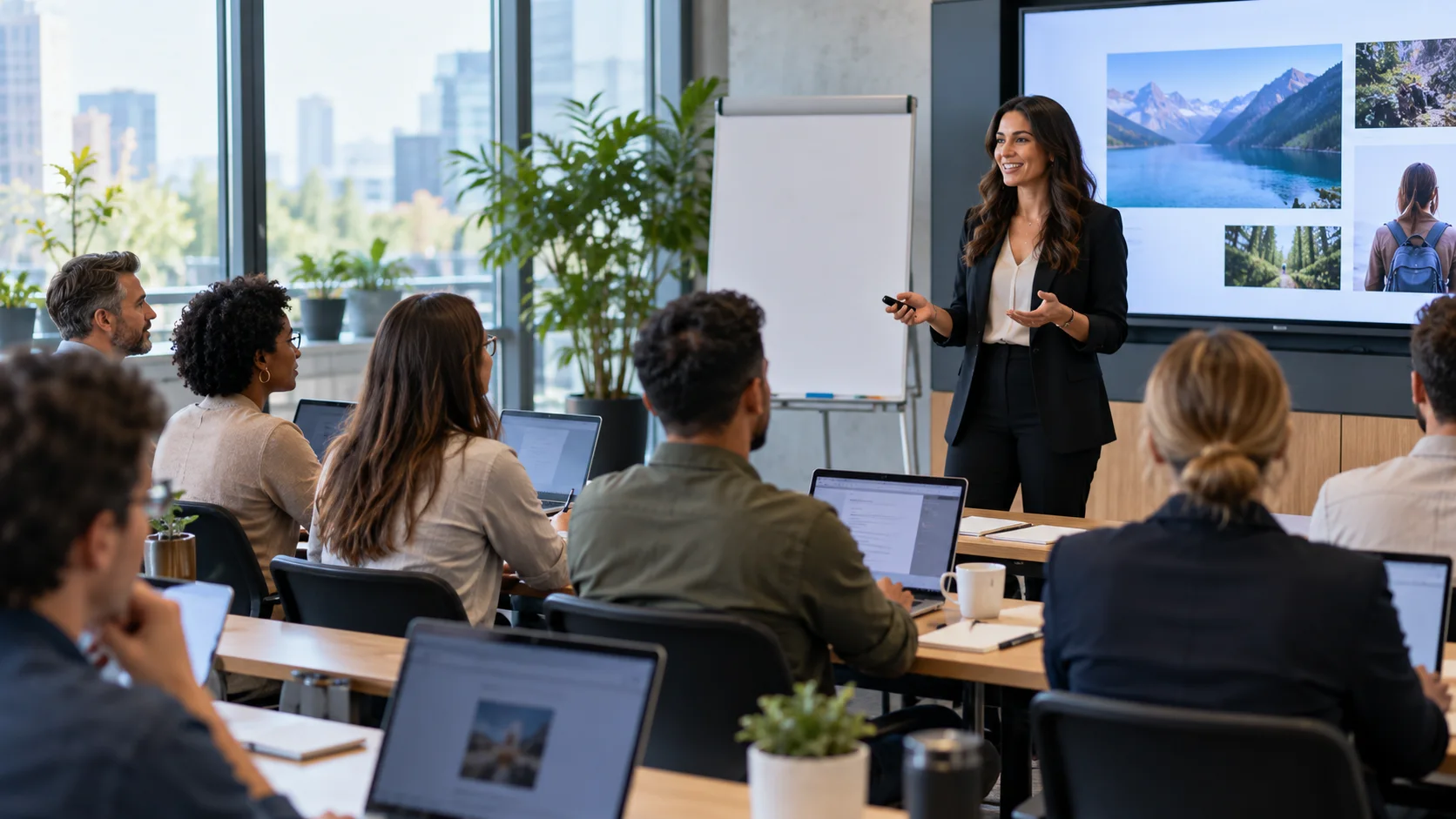 Female professional leading client communication